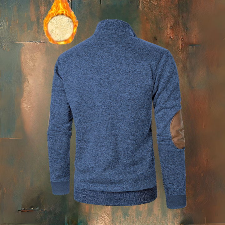 Ruben™️ | Warme fleece sweater met knoopsluiting