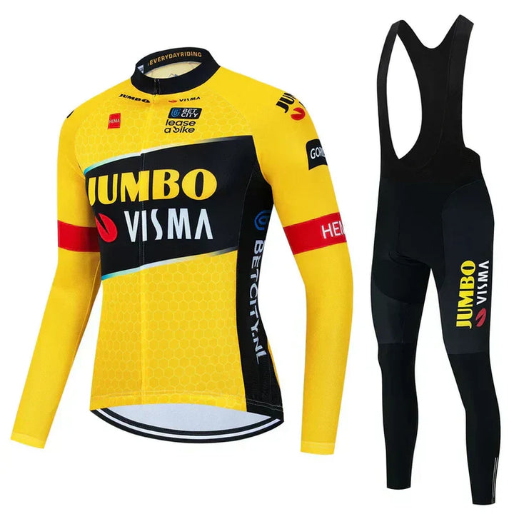Jumbo Visma - Professionele wielerkledingset met lange mouwen